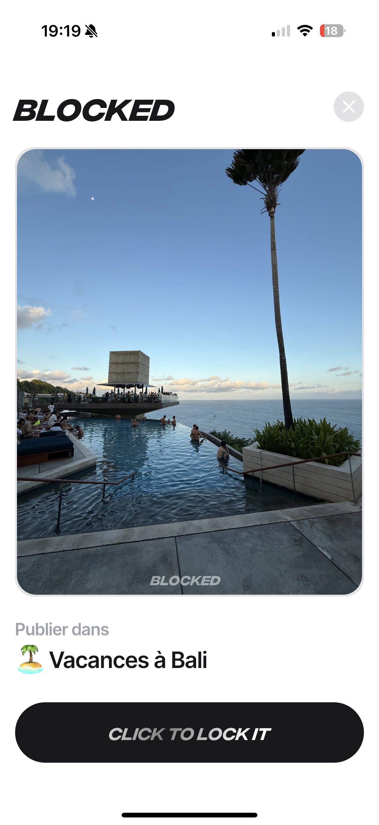 Prise de photo — Blocked